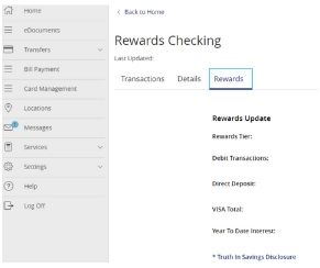 Rewards Checking Tracker