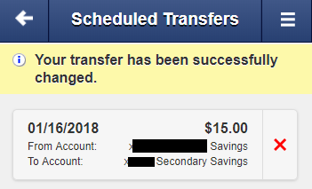 a2a-20-mobile-transfer-changed Screen capture displays image of a notice stating the transfer has been successfully changed.