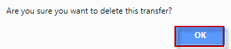 a2a-22-mobile-transfer-delete Screen capture displays image of highlighted area to confirm you want to delete the transfer.