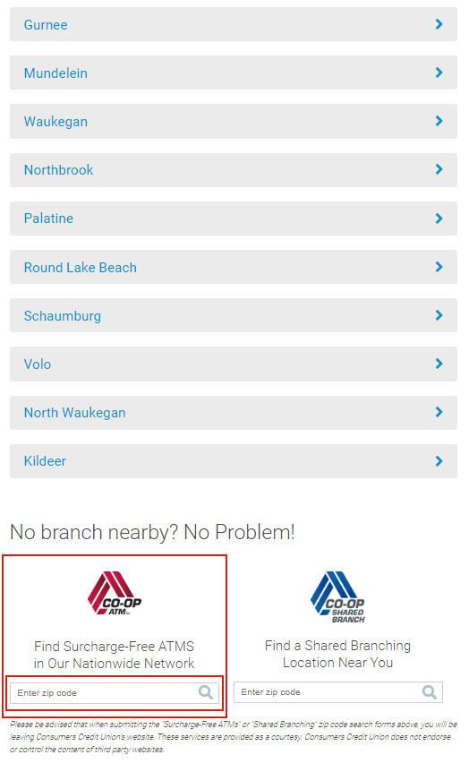 Screen capture showing where to add zip code