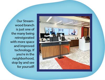 Our Streamwood branch is just one of the many being reinvigorated with more space and improved technology. If you're in the neighborhood, stop by and see for yourself!