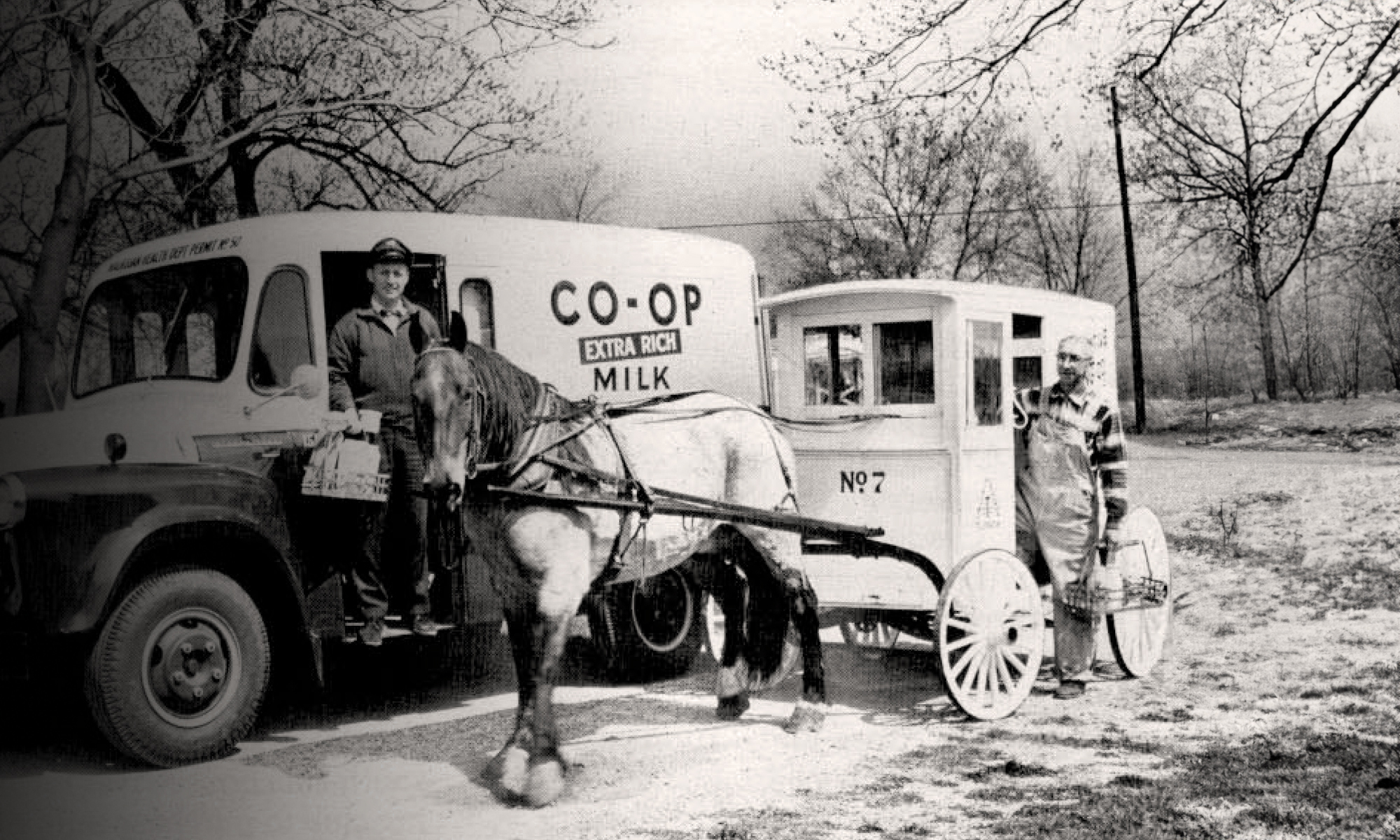 CCU History 1956 horse and wagon