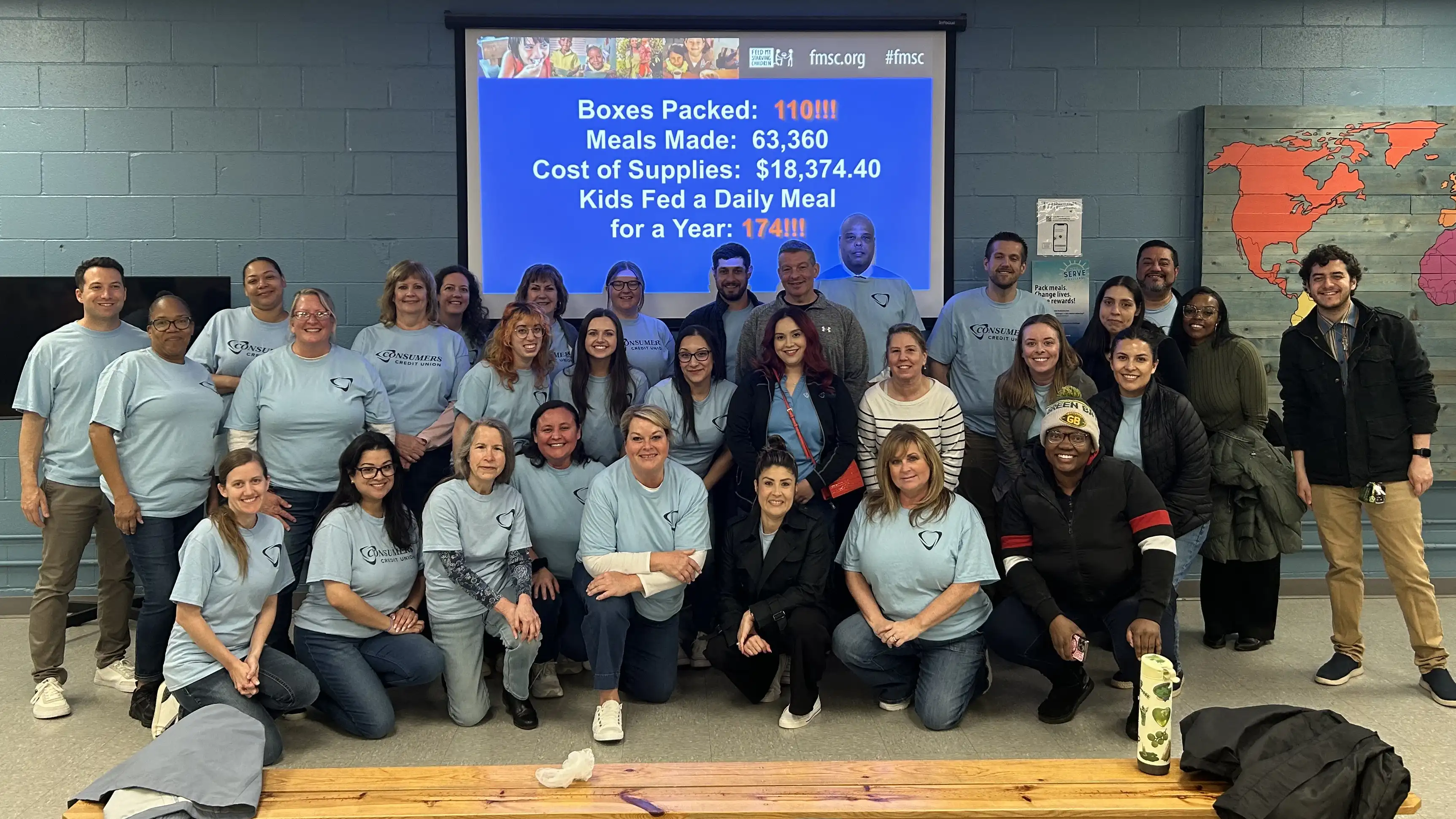 Large group of CCU employees at FMSC