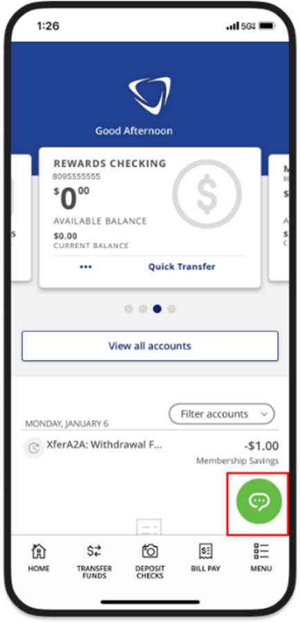 1 Digital Banking Online Chat