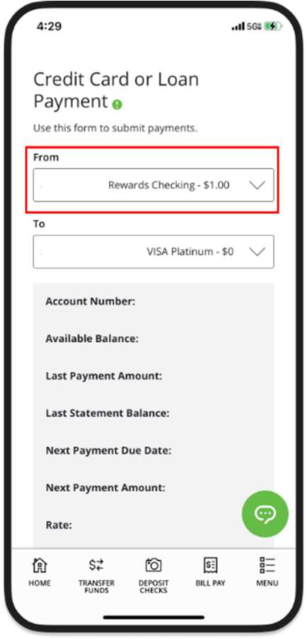 3 Digital Banking Make a Payment - Mobile