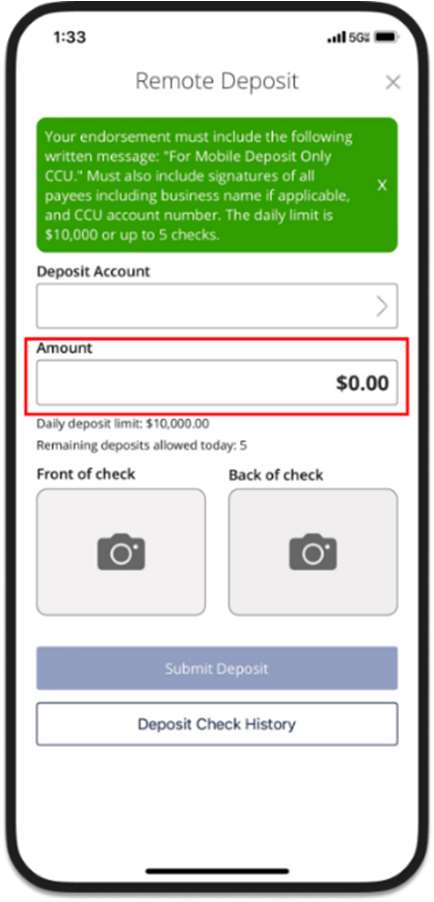 3 Digital Banking Mobile Check Deposit