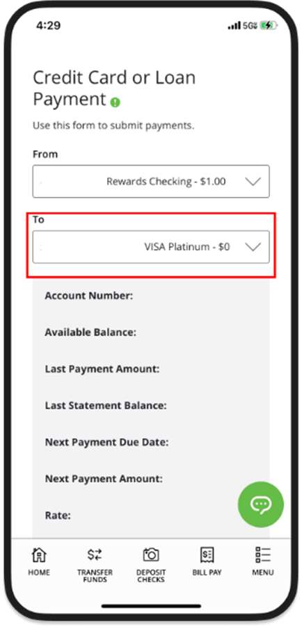 4 Digital Banking Make a Payment - Mobile