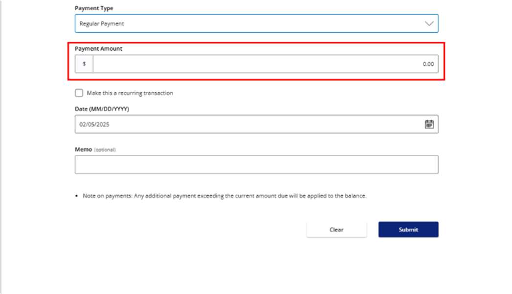 5 Digital Banking Make a Payment - Desktop