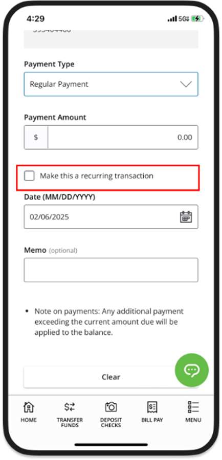 6 Digital Banking Make a Payment - Mobile