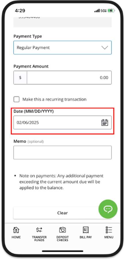 8 Digital Banking Make a Payment - Mobile