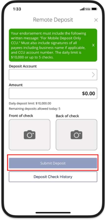 8 Digital Banking Mobile Check Deposit