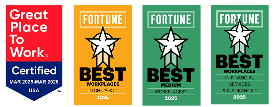 CCU award badges from Great Place To Work and Fortune