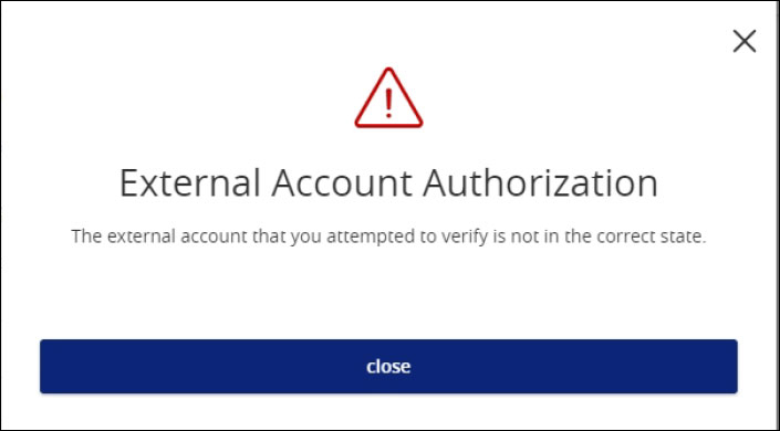 Screensot account authorization popup