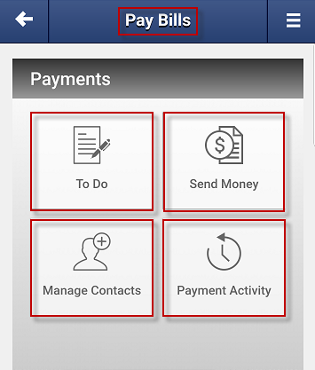 image091 Screen capture shows Bill Pay button options.