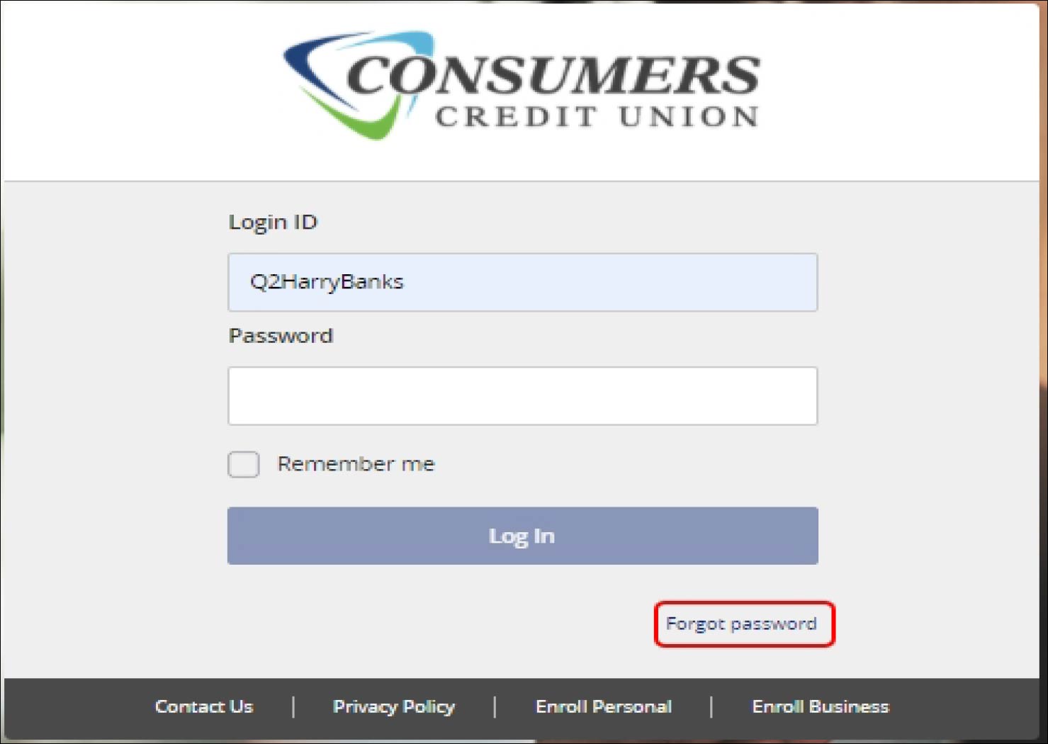 Reset Online Banking Password User Guide