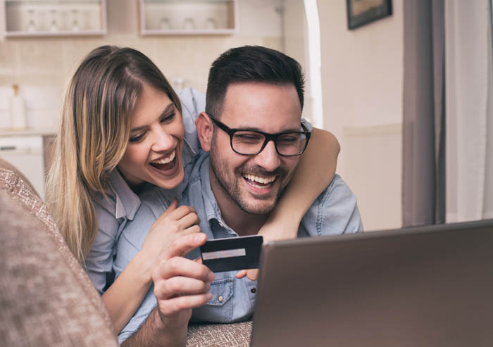 Happy Couple with Card